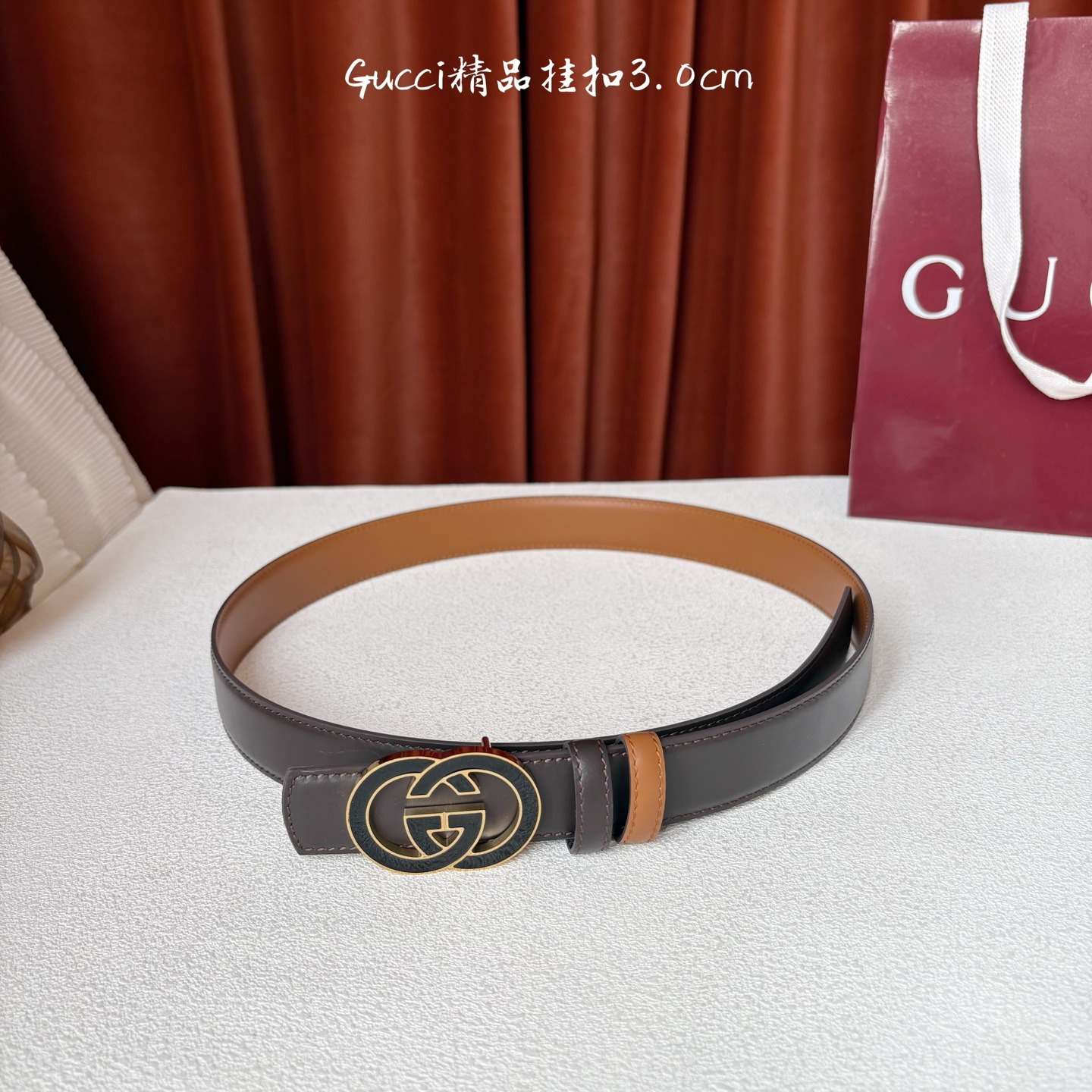 구찌(GUCCI) 양면 가죽 벨트