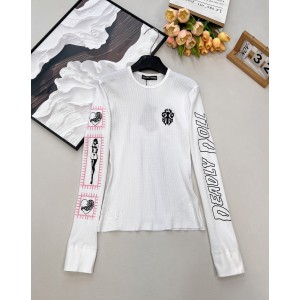 크롬하츠(Chrome Hearts)마르티스 롱슬리브  홀스슈 범어(Sanskrit) 정핏 롱 긴팔 티셔츠 의류