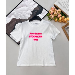 아크네 스튜디오(Acne Studios) 1996 입체 로고 크롭 반팔 티셔츠 의류