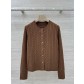 miumiu 미우미우 초콜릿 브라운 꽈배기 가디건 의류