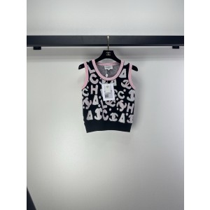 Chanel 샤넬 코코 네쥬(Ski) 스키 컬렉션 엠보 로고 나시 민소매 니트 베스트 의류