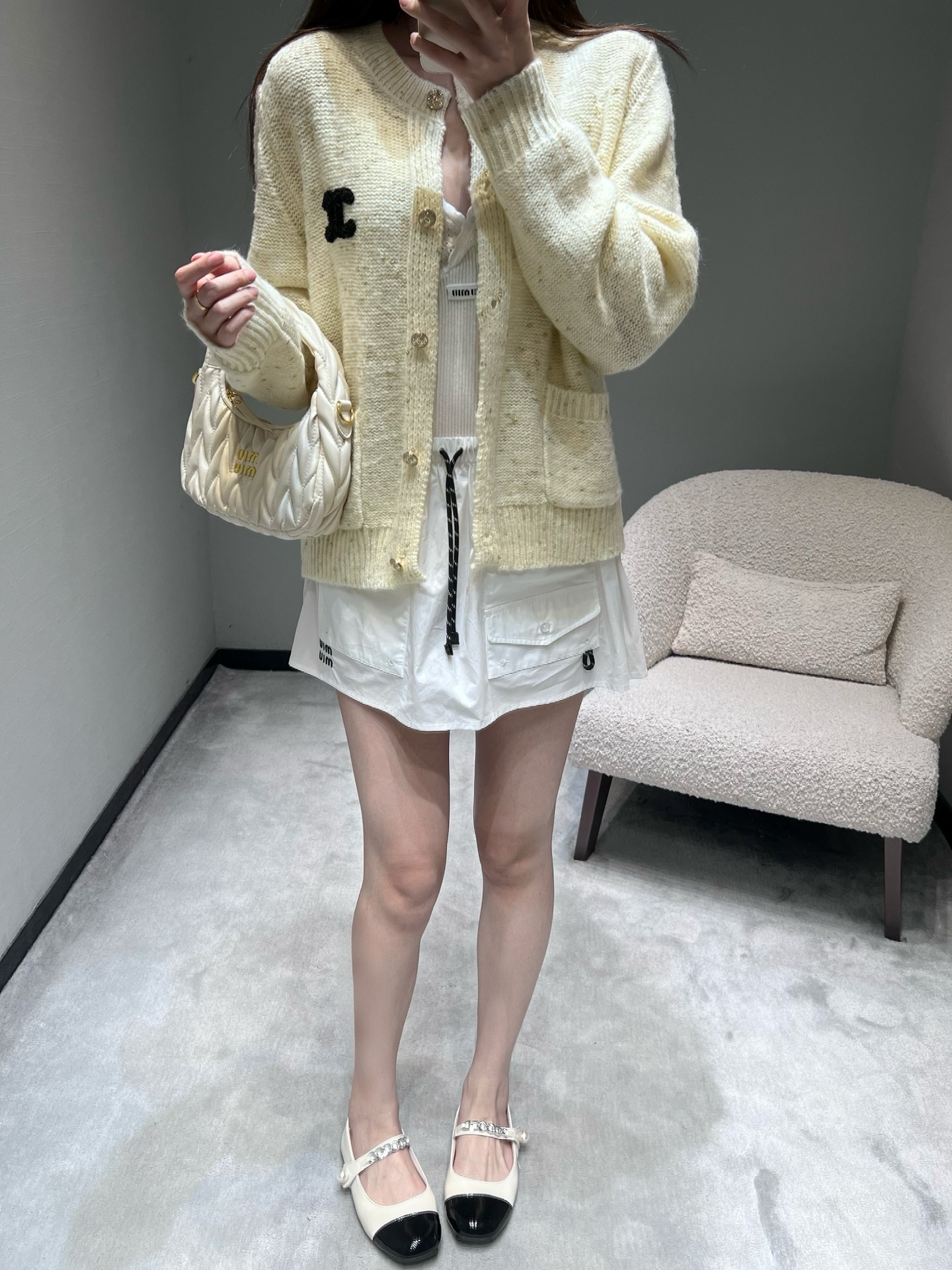 Chanel 샤넬 믹스 텍스처 트위드 로고 가디건 의류