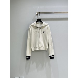 PRADA 프라다 소매 배색 라벨 포인트 후드 집업 자켓 재킷 아우터 의류