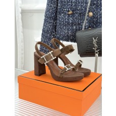 에르메스(HERMES) 더블 H 버클 플랫폼 하이힐 샌들 신발