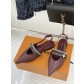 루이비통(LV) 체인 포인티드 토 캣힐 샌들 신발