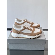 프라다(Prada) 소가죽 & 스웨이드 믹스 레트로 스니커즈 신발