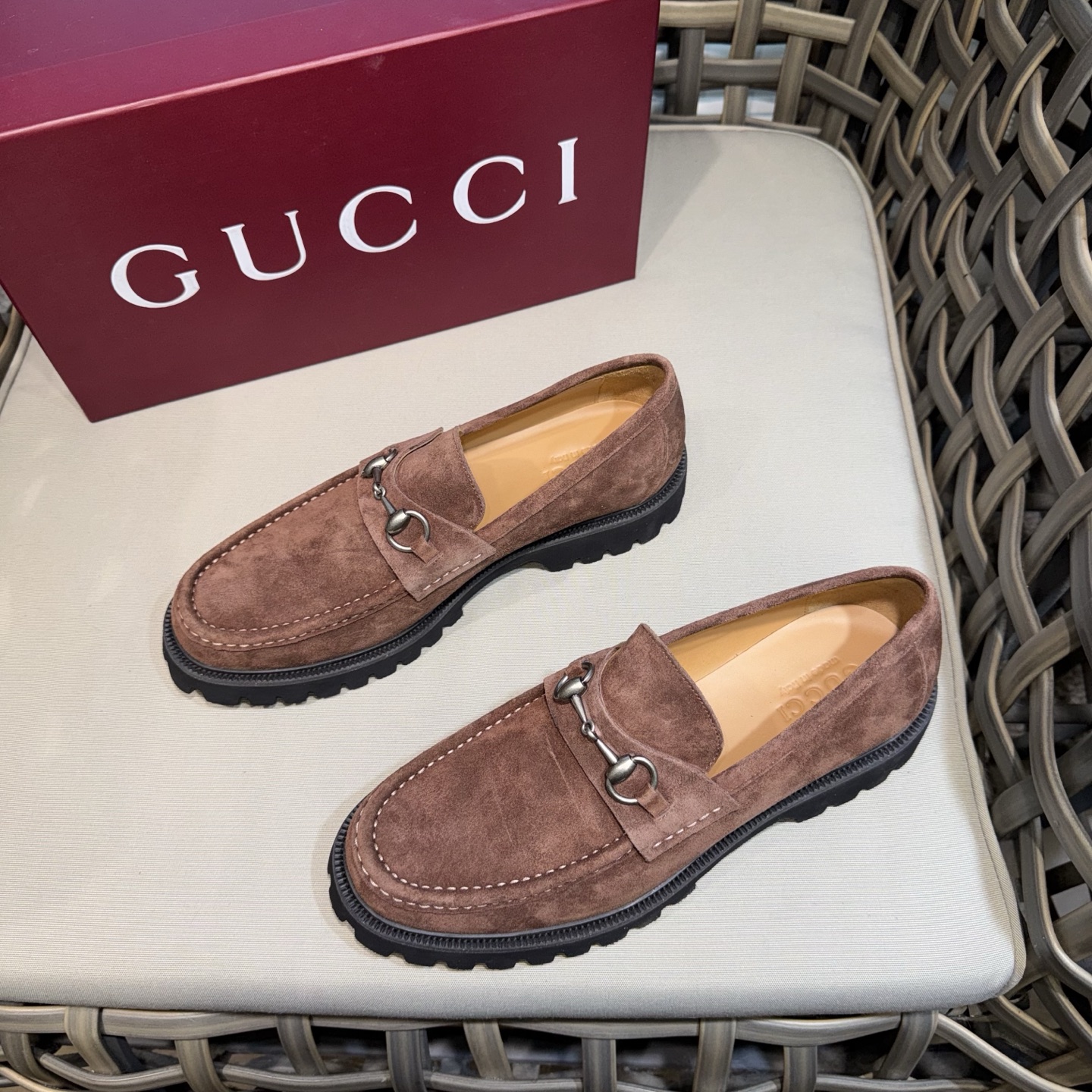 구찌(Gucci) 웹(Web) 스트라이프 마틴 로퍼 구두 신발