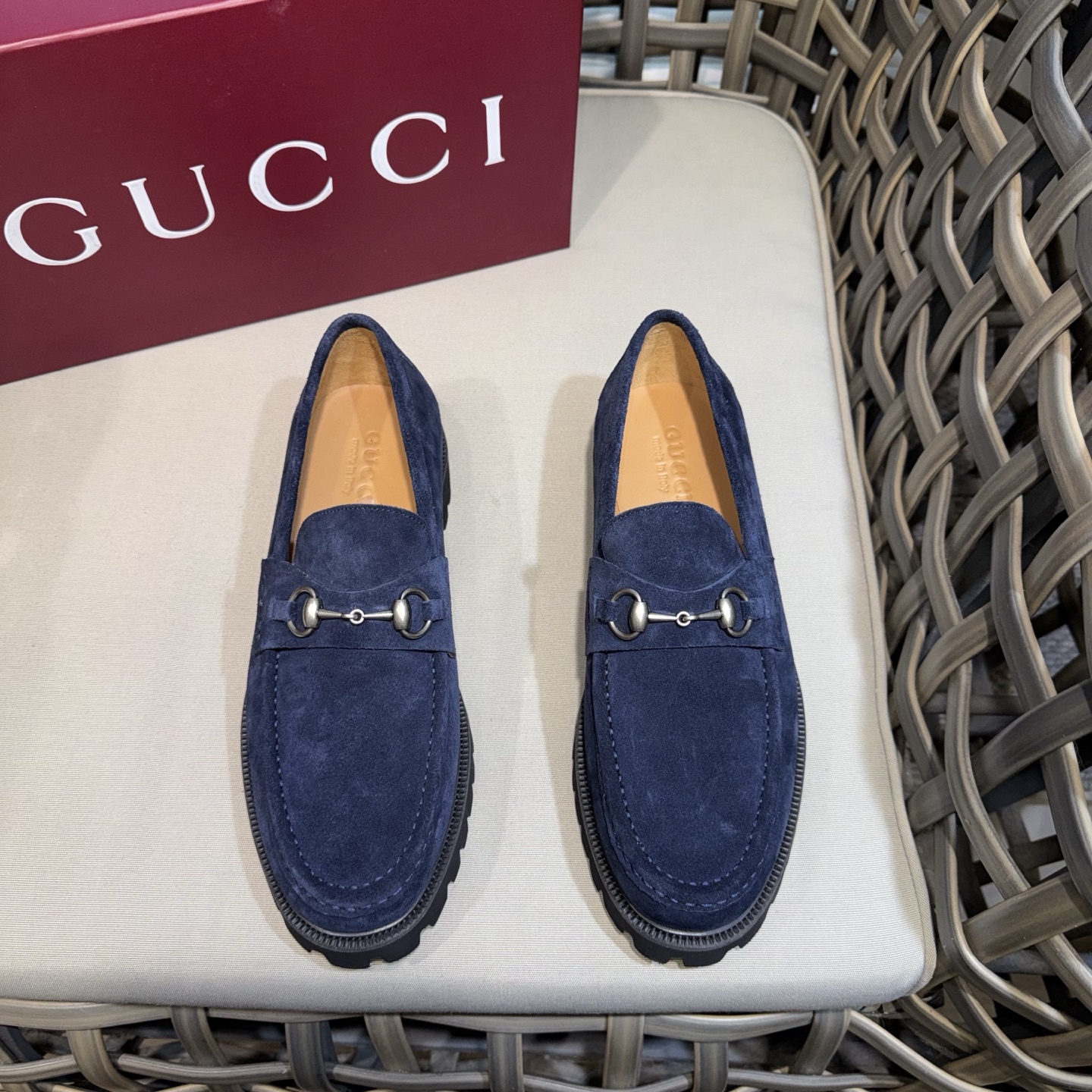 구찌(Gucci) 웹(Web) 스트라이프 마틴 로퍼 구두 신발