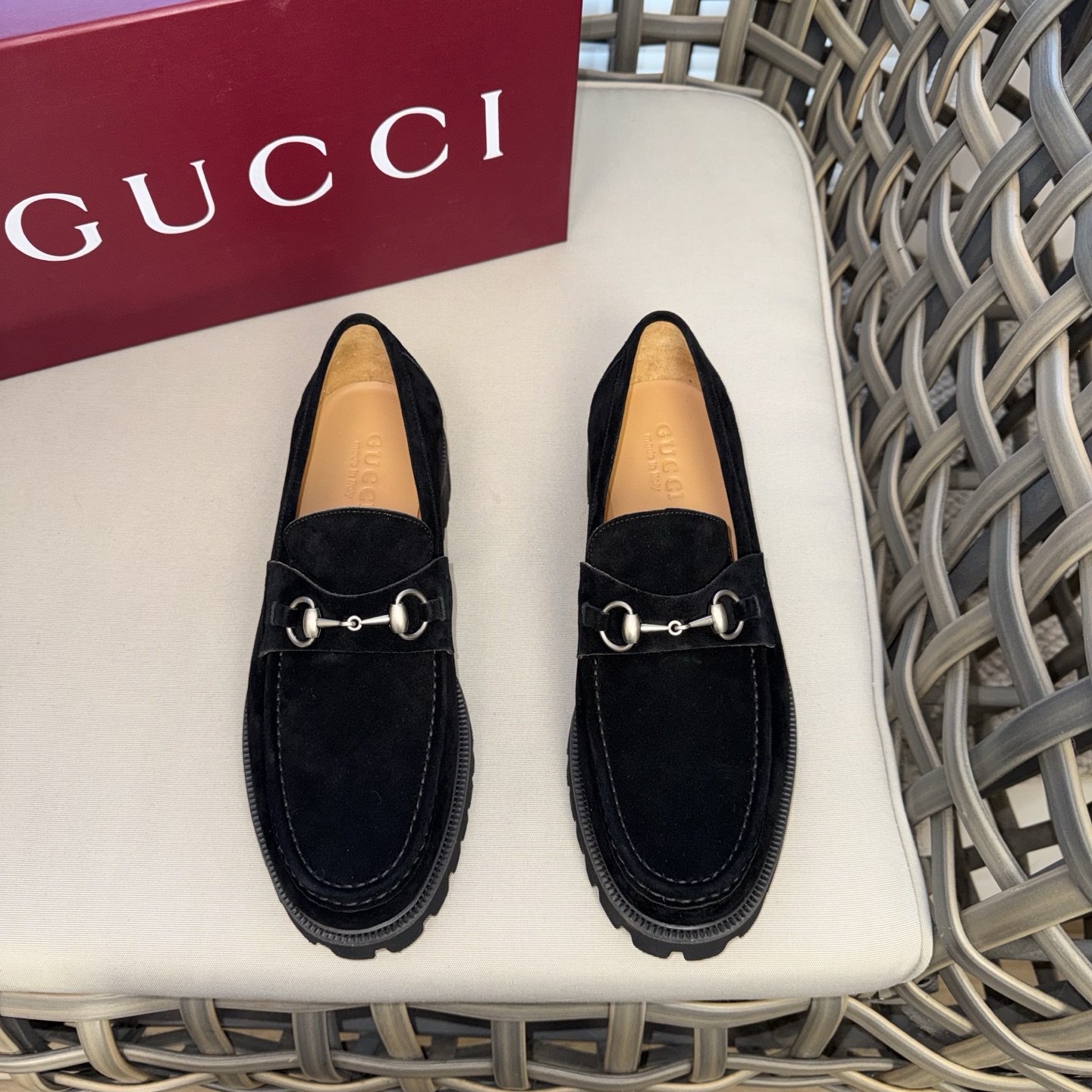 구찌(Gucci) 웹(Web) 스트라이프 마틴 로퍼 구두 신발