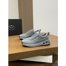 프라다(Prada) 뉴 시즌 가죽 믹스 플랫폼 스니커즈 신발