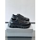 프라다(Prada) 프리미엄 소가죽 삼각 로고 플랫폼 스니커즈 신발