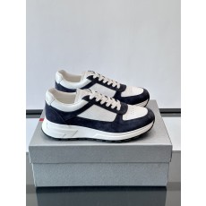 프라다(Prada) 소가죽 & 스웨이드 믹스 레트로 스니커즈 신발