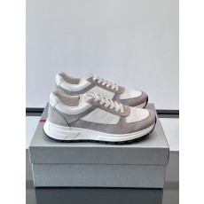 프라다(Prada) 소가죽 & 스웨이드 믹스 레트로 스니커즈 신발