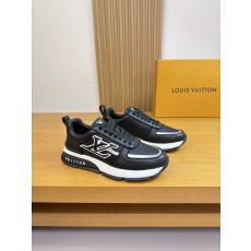 루이비통(LV) 나파 & 리치 가죽 믹스 로고 스니커즈 신발