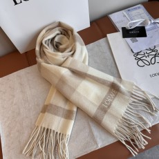 로에베(LOEWE) 투톤 자수 로고 캐시미어 목도리 스카프