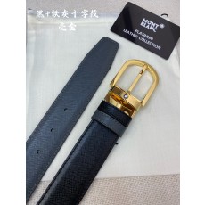 몽블랑(Montblanc) 클래식 레더 벨트