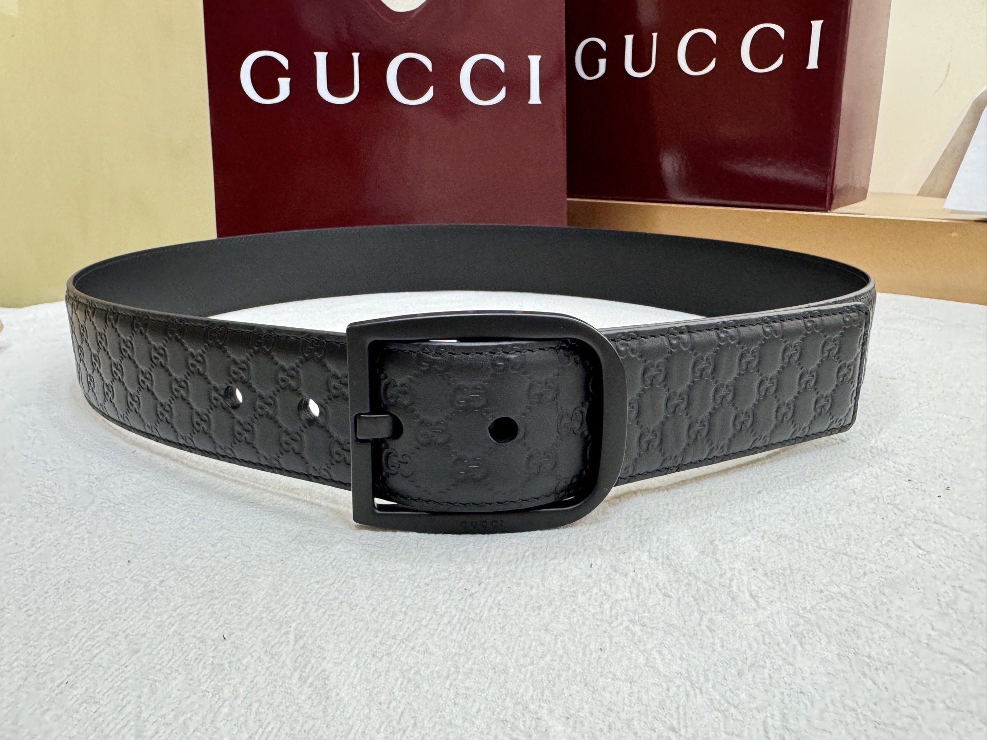구찌(GUCCI) 프린트 핀 버클 벨트
