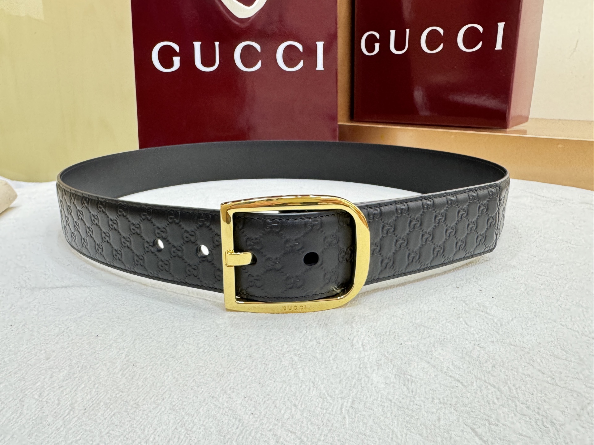 구찌(GUCCI) 프린트 핀 버클 벨트