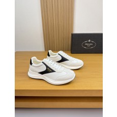 프라다(PRADA) 가죽 믹스 하이엔드 스니커즈 신발