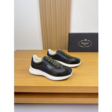 프라다(PRADA) 가죽 믹스 하이엔드 스니커즈 신발