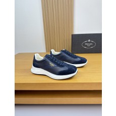 프라다(PRADA) 가죽 믹스 하이엔드 스니커즈 신발