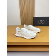 프라다(PRADA) 가죽 믹스 하이엔드 스니커즈 신발
