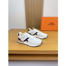 에르메스 HERMES 리치 가죽 'H' 자수 스니커즈 신발