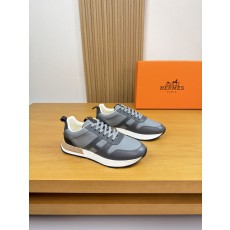 에르메스 HERMES 리치 가죽 'H' 자수 스니커즈 신발