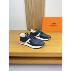 에르메스 HERMES 리치 가죽 'H' 자수 스니커즈 신발