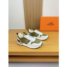 에르메스 HERMES 리치 가죽 'H' 자수 스니커즈 신발