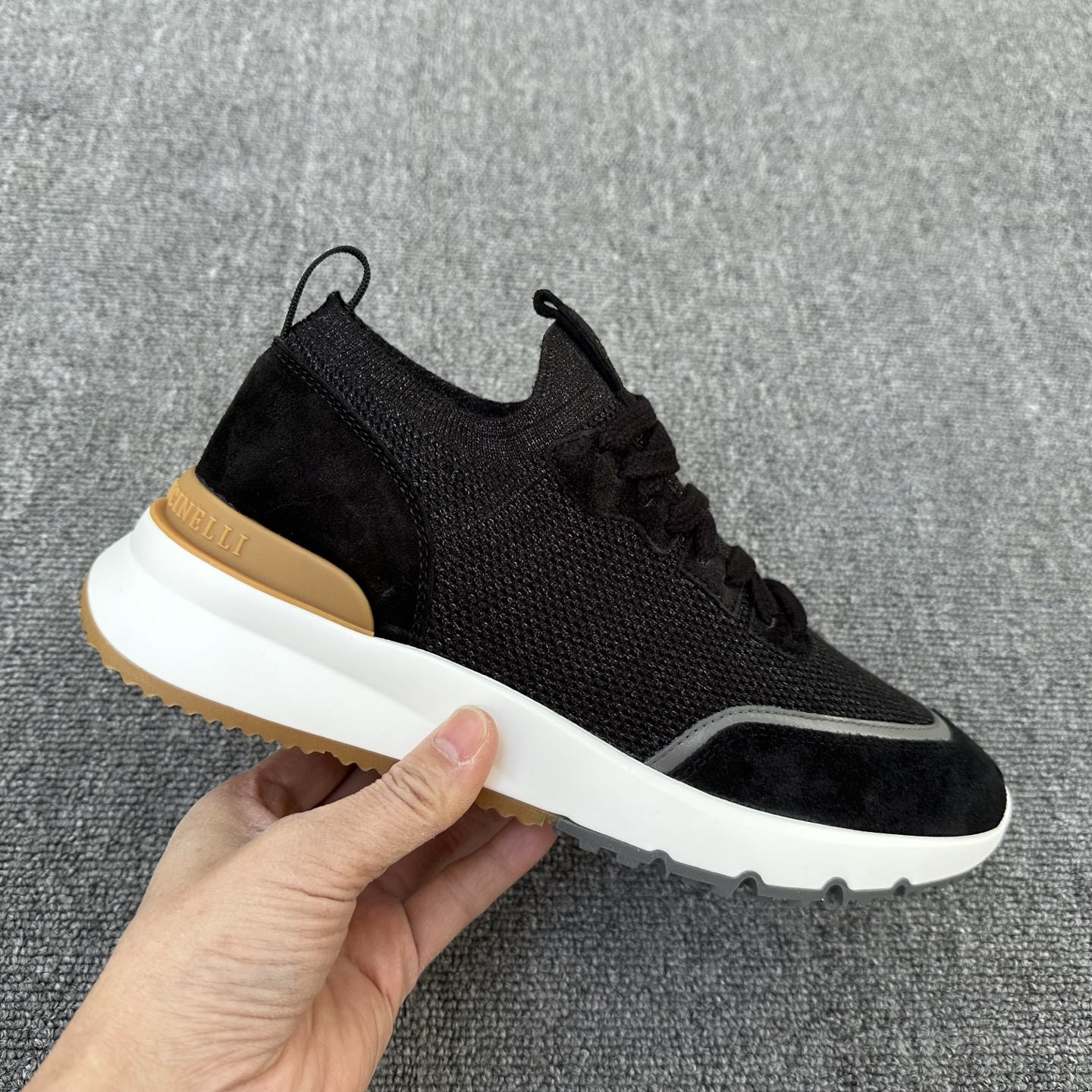 브루넬로 쿠치넬리 Brunello Cucinelli BC 캐시미어 & 스웨이드 스니커즈 신발