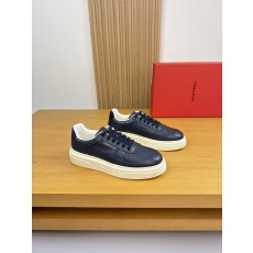 Ferragamo 페라가모 가죽 믹스 스니커즈 신발