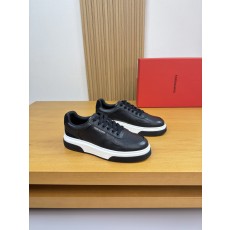 Ferragamo 페라가모 가죽 믹스 스니커즈 신발