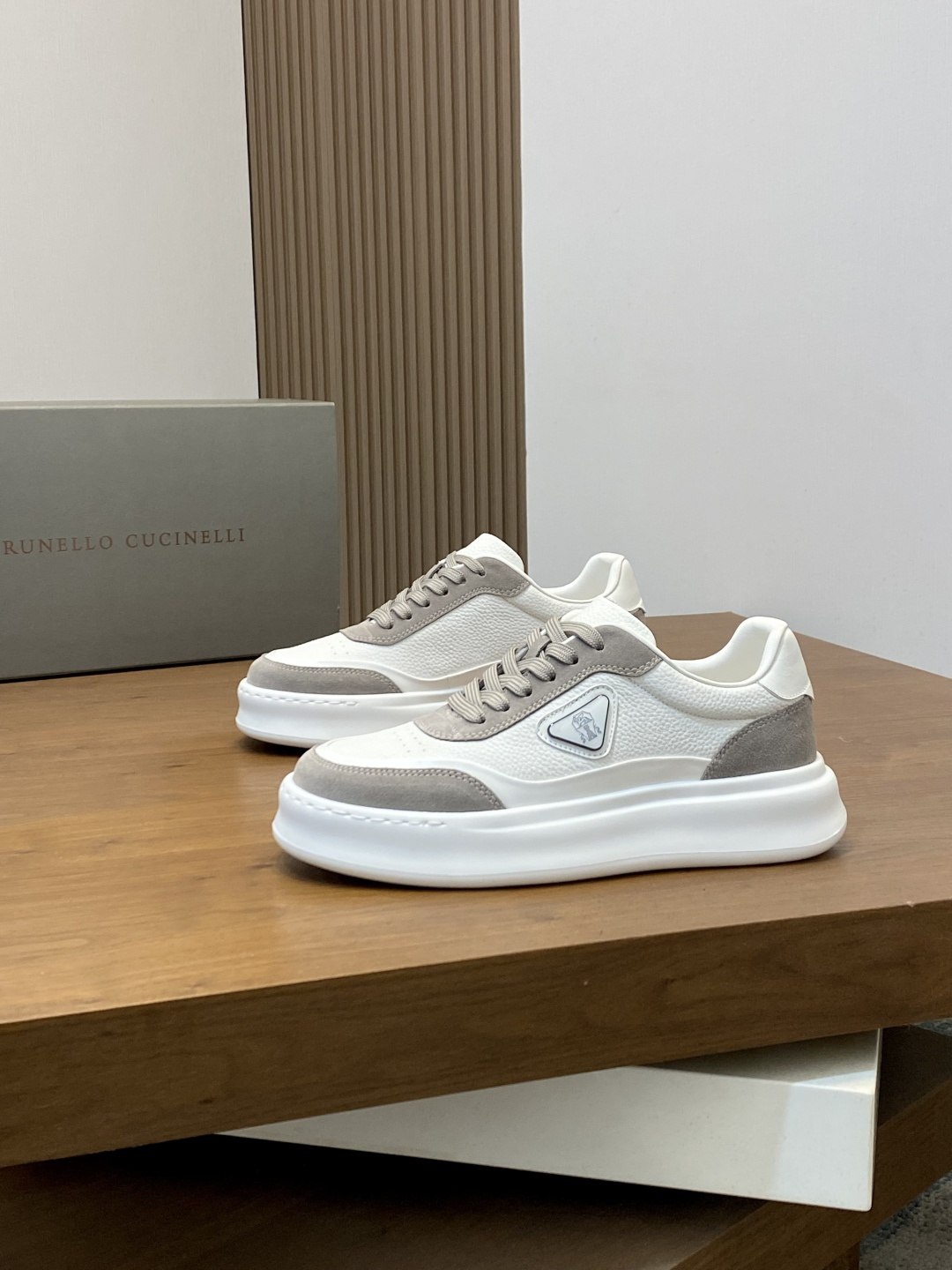 브루넬로 쿠치넬리 Brunello Cucinelli BC 캐시미어 & 스웨이드 스니커즈 신발