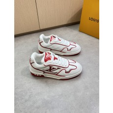 LV 루이비통 프리미엄 리치 가죽(Litchi) 트레이너 스니커즈 신발