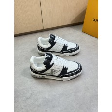 LV 루이비통 리치 가죽 & 모노그램 믹스 스니커즈 신발