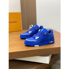 LV 루이비통 슈렁큰 레더 & 모노그램 스탠다드 스니커즈 신발