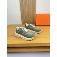 HERMES 에르메스 나파 & 스웨이드 'H' 스니커즈 신발