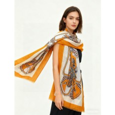 에르메스(HERMES) 입체 패턴 캐시미어 롱 목도리 스카프