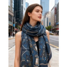 에르메스(HERMES) 입체 패턴 캐시미어 롱 목도리 스카프