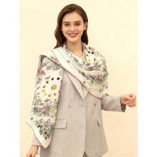 디올(DIOR) 아스트랄 플라워 스퀘어 머플러 목도리 스카프