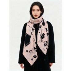 샤넬(CHANEL) 까멜리아 퀼팅 벨벳 목도리 스카프