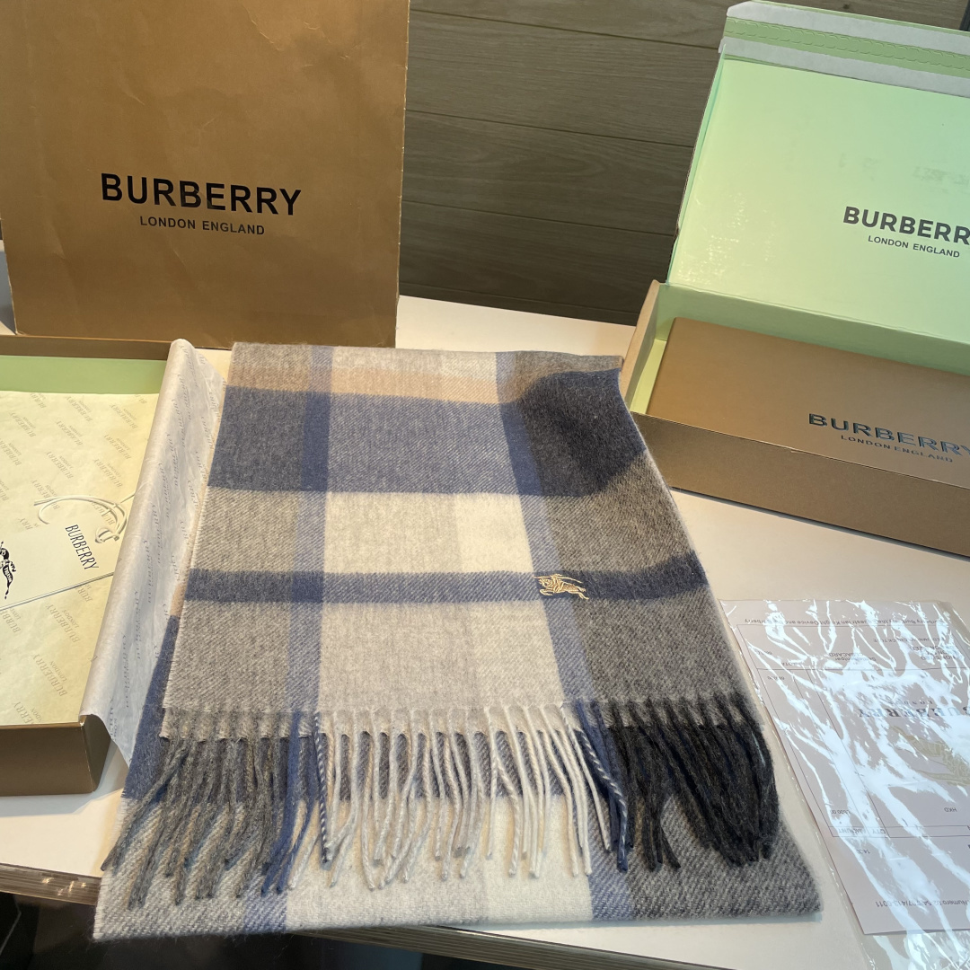 버버리(BURBERRY) 양면 캐시미어 머플러 목도리 스카프