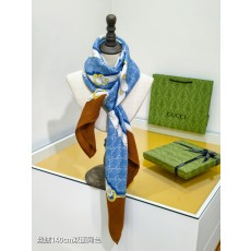 구찌(GUCCI) 실크 캐시미어 스퀘어 숄 머플러 목도리 스카프