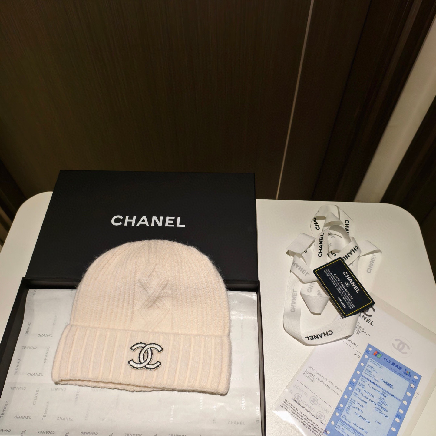 샤넬(CHANEL)니트 비니 모자