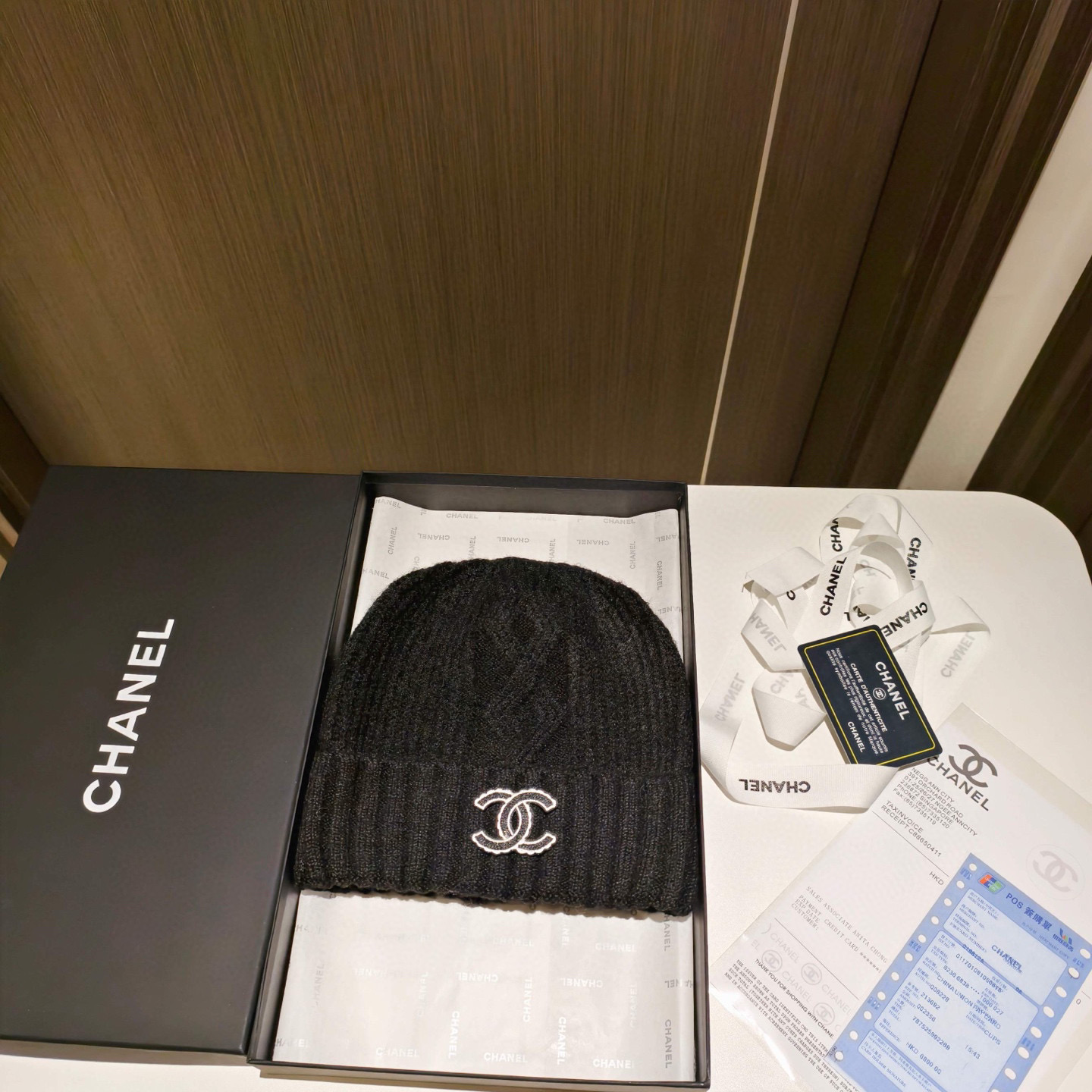 샤넬(CHANEL)니트 비니 모자