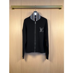 루이비통(LV) 컬러 체크 칼라 니트 재킷 의류