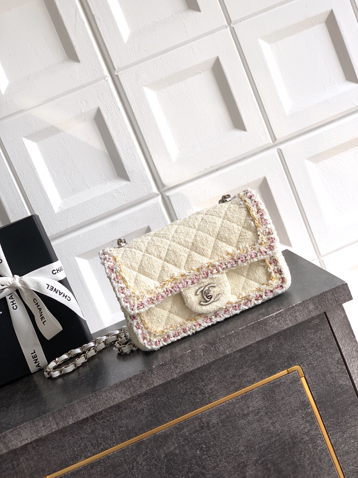 CHANEL 샤넬 25K 신상 트위드 핸들 백 숄더백 가방