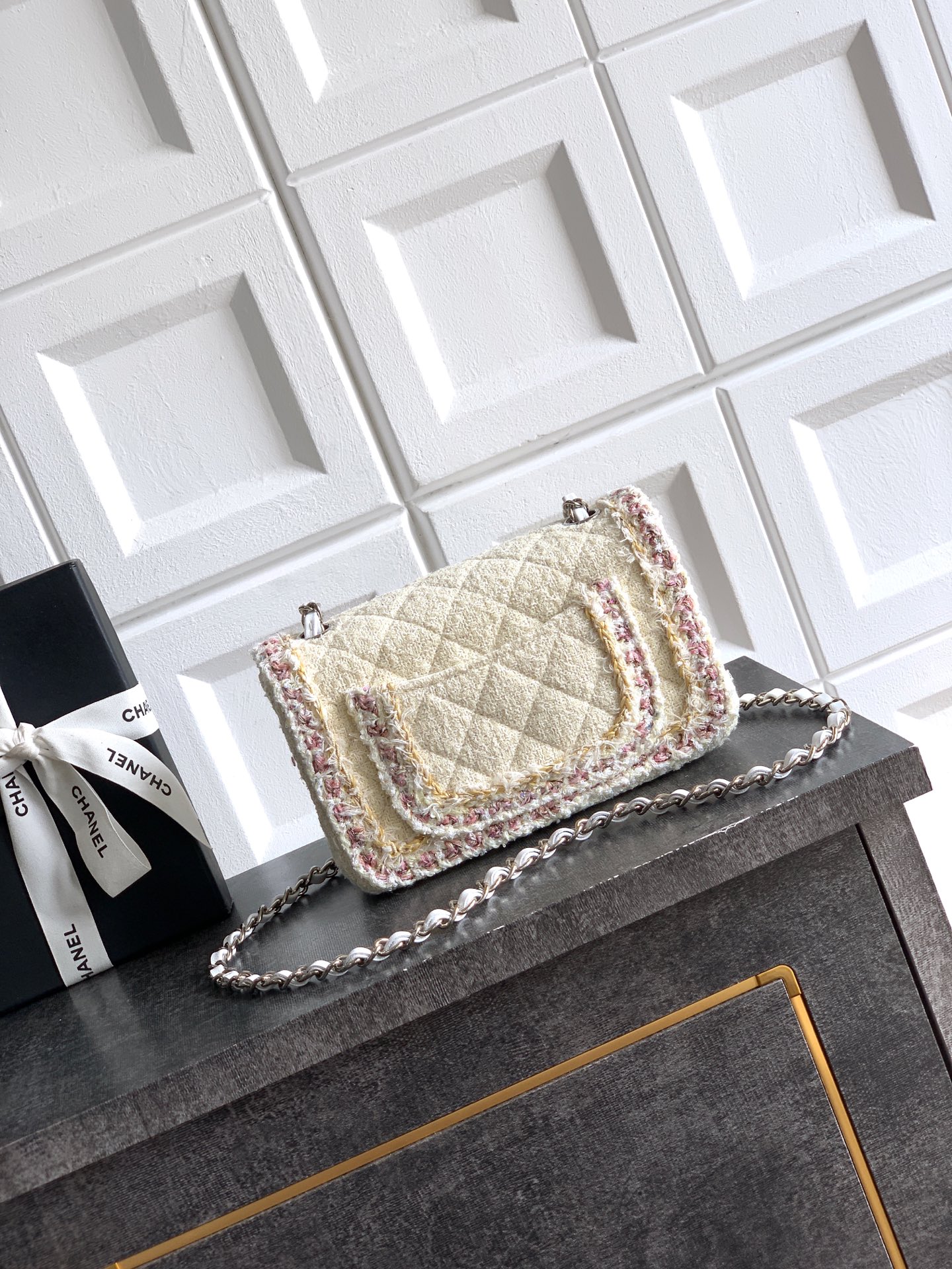 CHANEL 샤넬 25K 신상 트위드 핸들 백 숄더백 가방