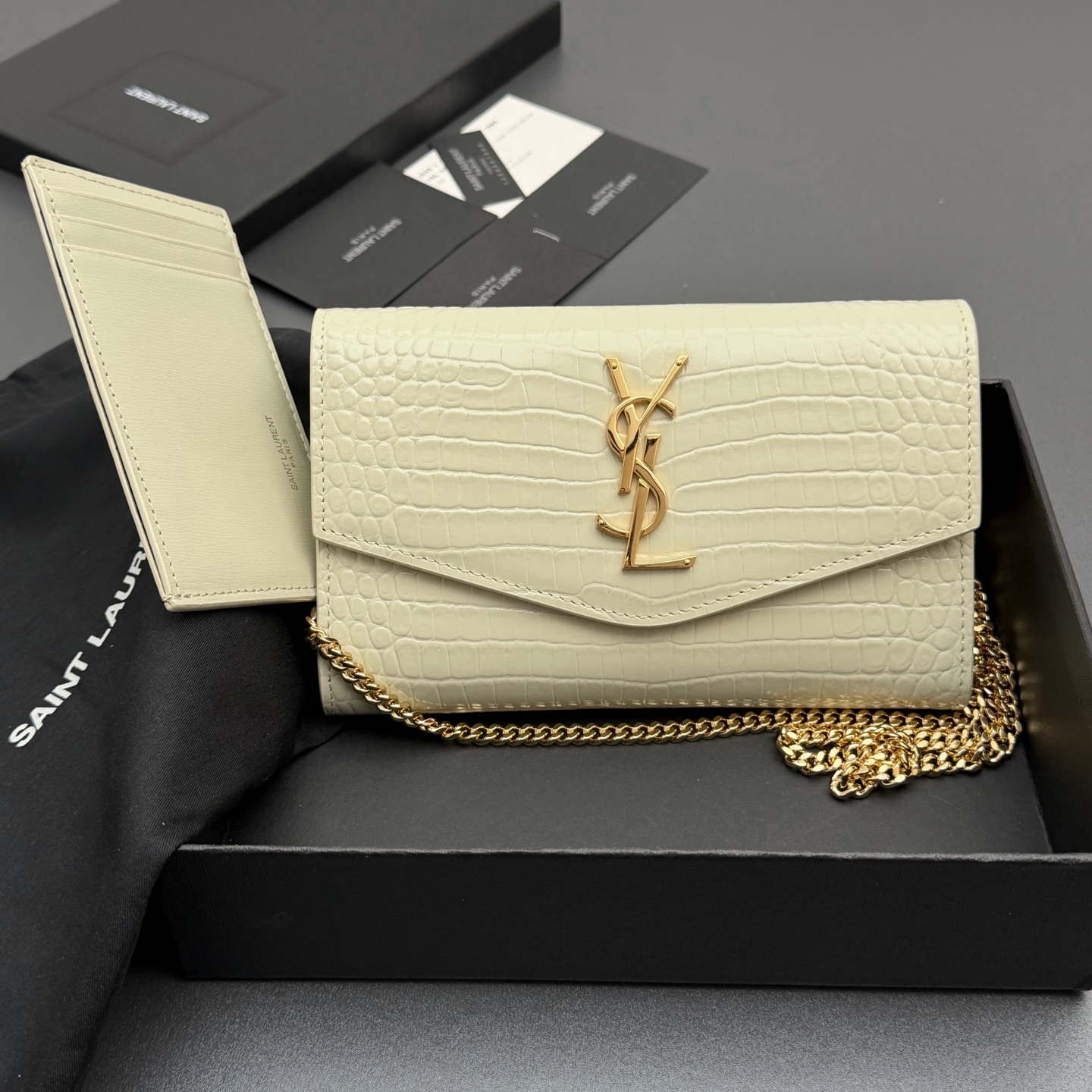 Saint Laurent YSL 생로랑 ENVELOPE 엔벨로프 크로코 체인백 (WOC) 가방
